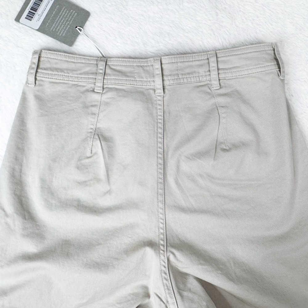 Everlane Lightweight Wide Leg Crop Chino Pants Size 2 Sand Khaki NWT - Picture 4 of 10